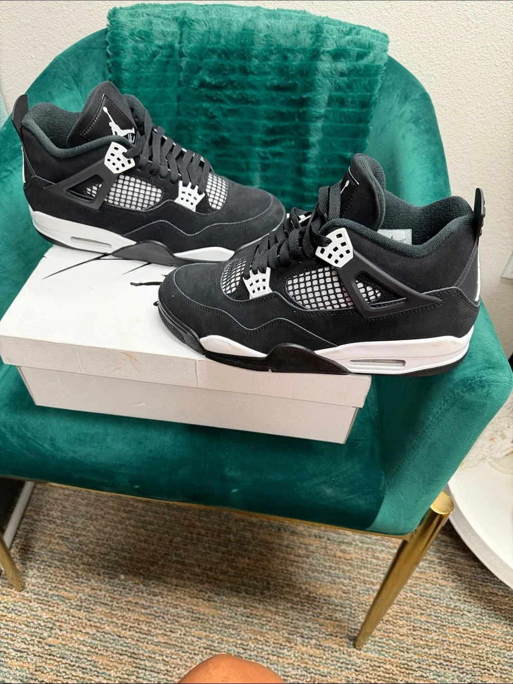 Jordan Black and White Men's Sneakers